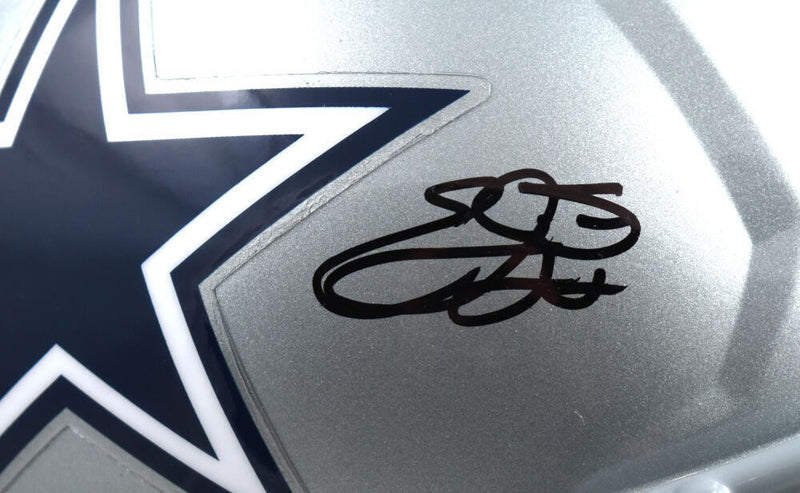 Emmitt Smith Signed Dallas Cowboys Full Size Speed Authentic Helmet - Black