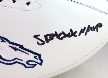 Terrell Davis Signed Denver Broncos Black Logo Football with SB MVP Inscription