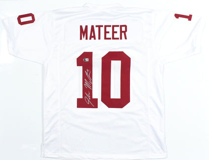John Mateer Autographed Oklahoma Sooners Custom White Jersey