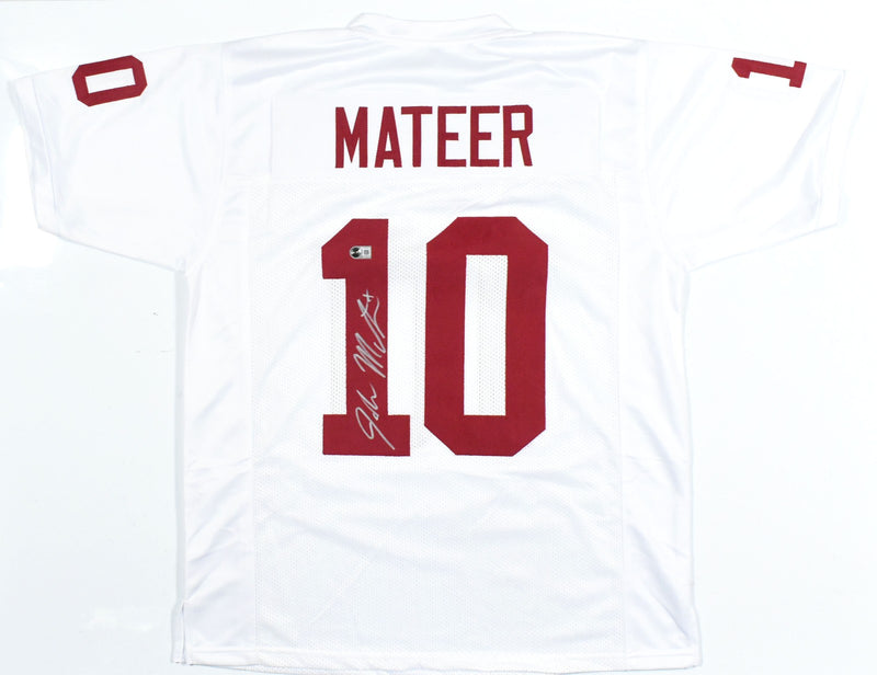 John Mateer Autographed Oklahoma Sooners Custom White Jersey