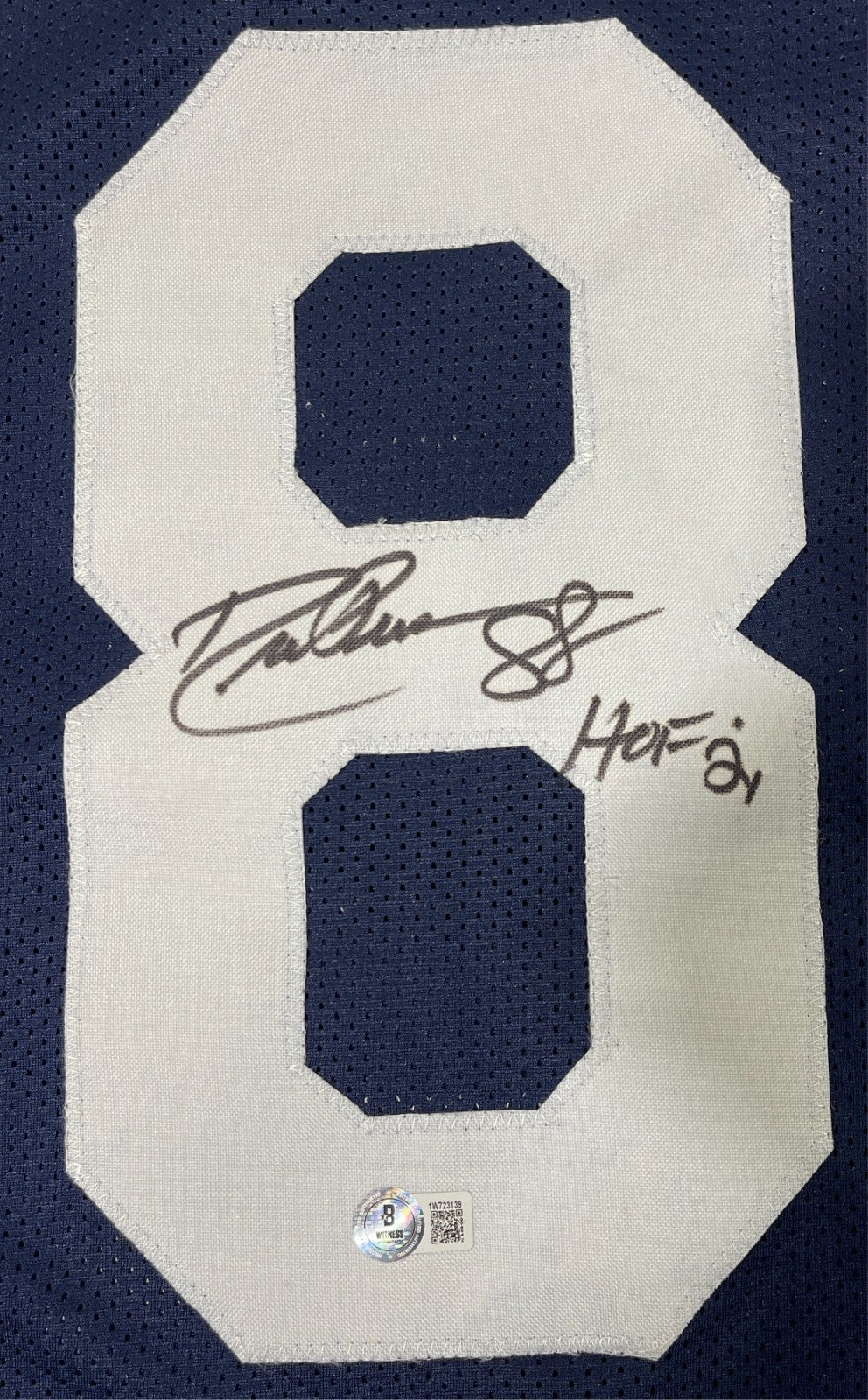 Drew Pearson Signed Dallas Cowboys Custom Jersey HOF 21 (Beckett COA)