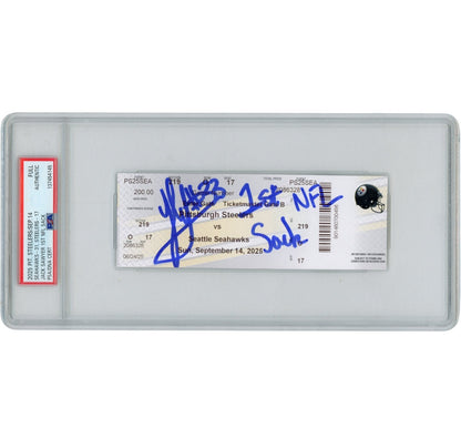 Jack Sawyer Autographed Pittsburgh Steelers Slabbed Ticket 1st NFL Sack