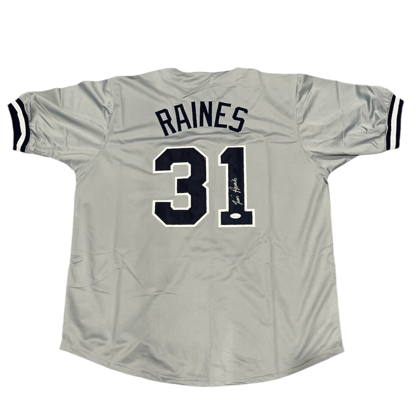 Tim Raines Autographed New York Yankees Custom Jersey JSA COA
