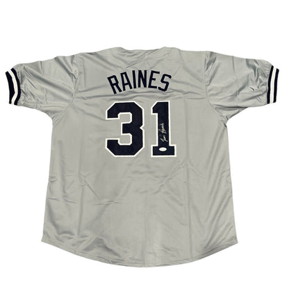 Tim Raines Autographed New York Yankees Custom Jersey JSA COA