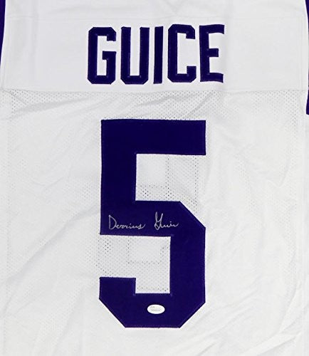 Derrius Guice Autographed Custom White Jersey
