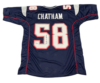 Matt Chatham New England Patriots Signed Custom Jersey (3x SB Champ)
