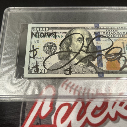 Floyd Mayweather Jr Signed $100 Bill US Currency 4 Inscriptions