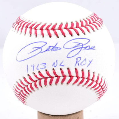 Pete Rose Signed Rawlings Official Major League Baseball - 1963 NL ROY