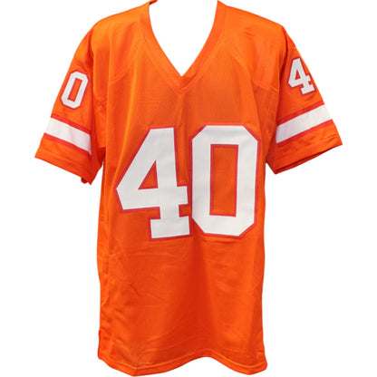 Mike Alstott Signed Tampa Bay Buccaneers Throwback Orange Pro Style Jersey