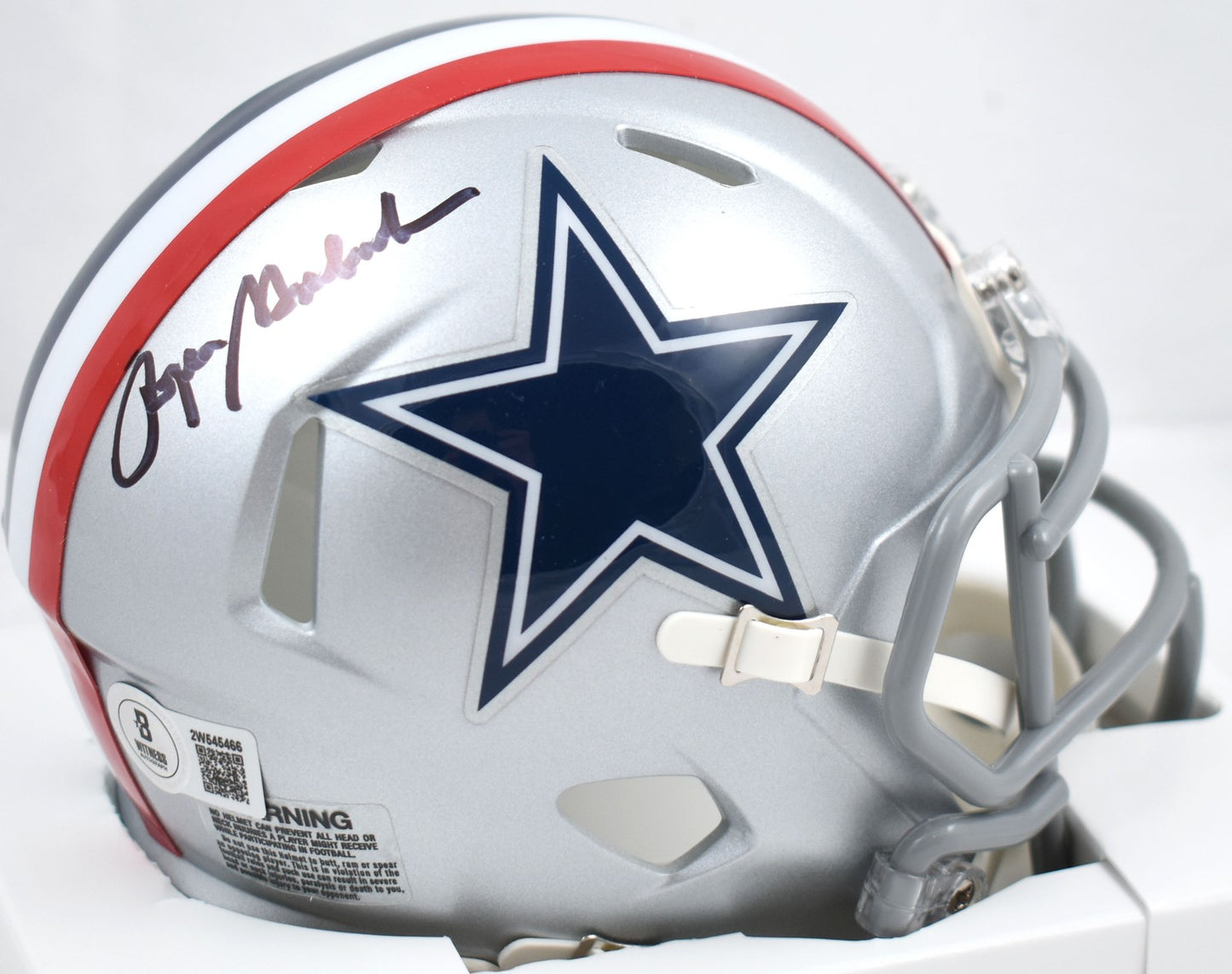 Roger Staubach Autographed Dallas Cowboys 1976 Throwback Mini Helmet