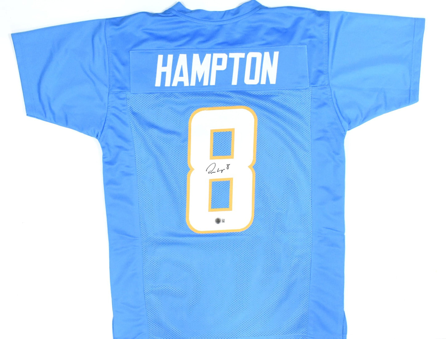 Omarion Hampton Autographed Blue Custom Football Jersey
