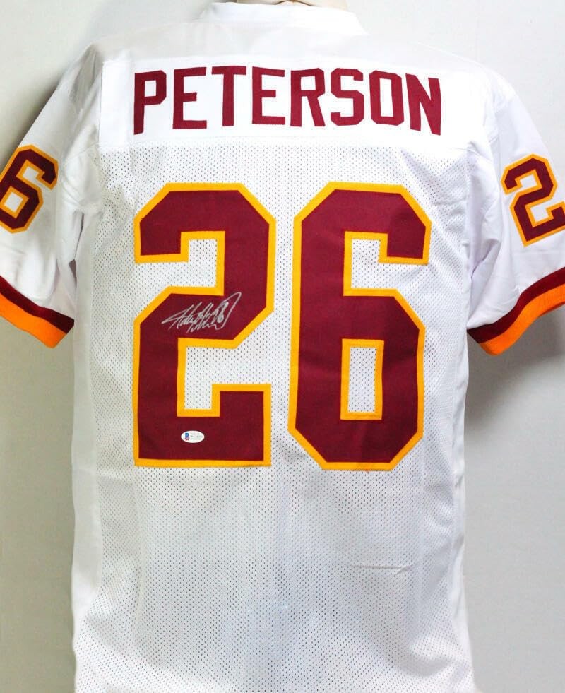 Adrian Peterson Signed White Custom Football Jersey