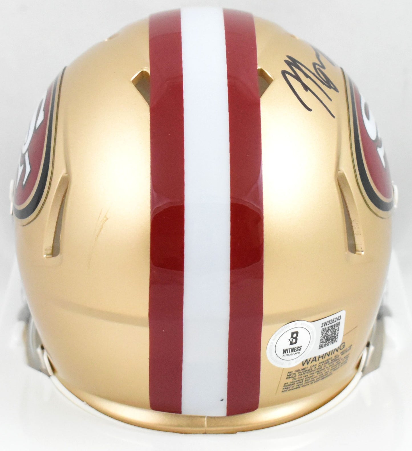 Mykel Williams Signed San Francisco 49ers Black Speed Mini Helmet