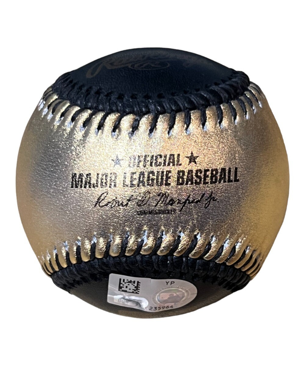 Max Scherzer Autographed New York Mets Gold and Black MLB Baseball