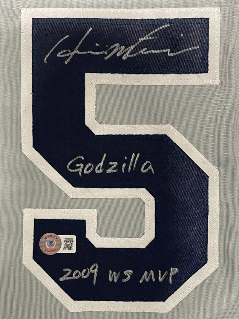 Hideki Matsui Signed New York Yankees Custom Jersey (2 Inscriptions) BAS