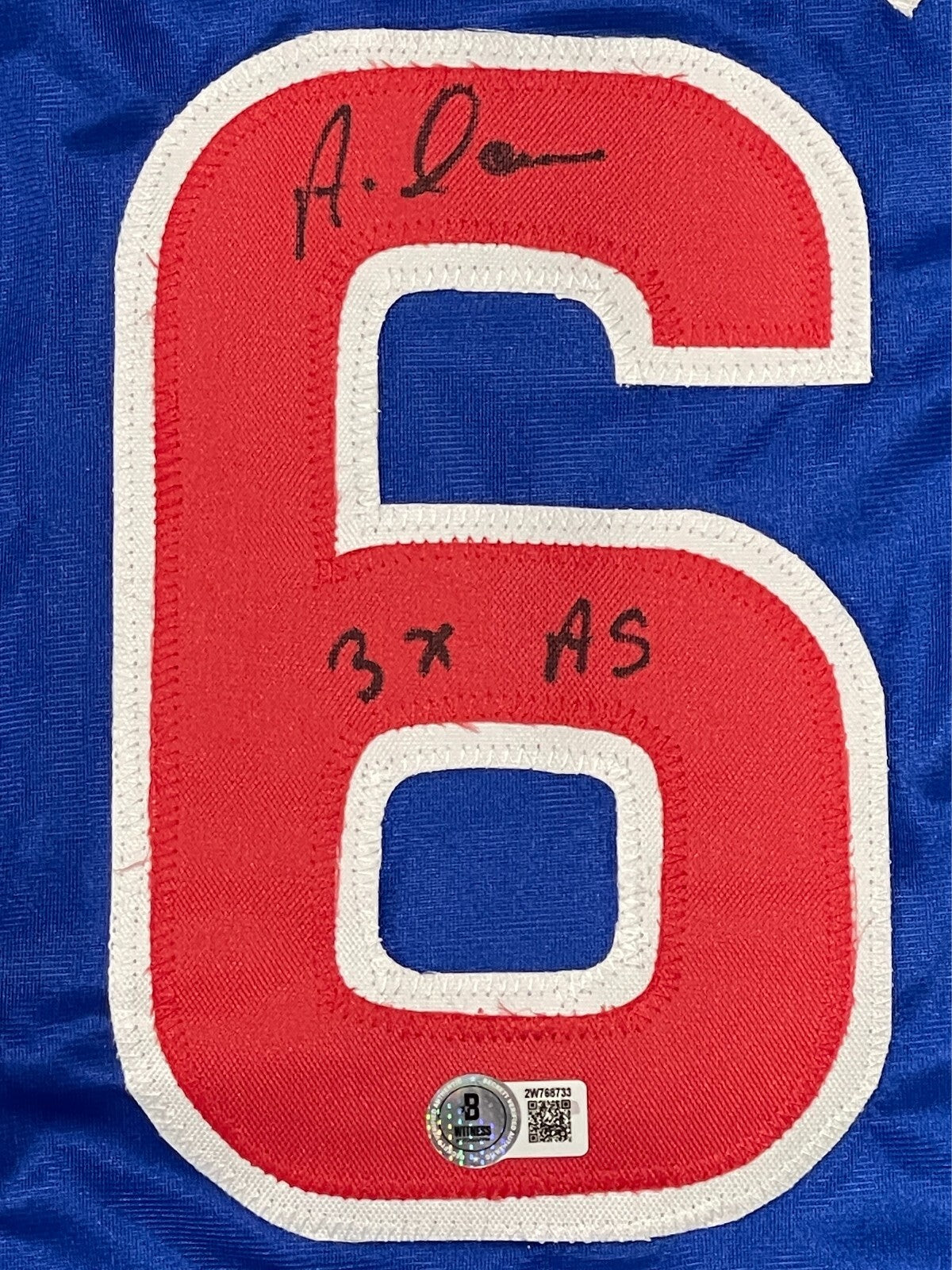 Aramis Ramirez Signed Chicago Cubs Custom Jersey (3x AS) Beckett COA