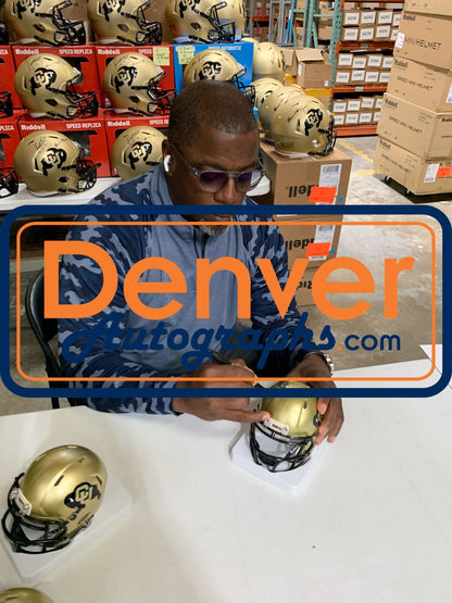 Kordell Stewart Signed Colorado Buffaloes Mini Helmet Miracle at Michigan