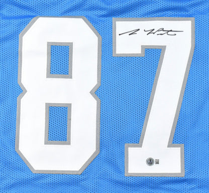 Sam LaPorta Autographed Detroit Lions Custom Blue Jersey