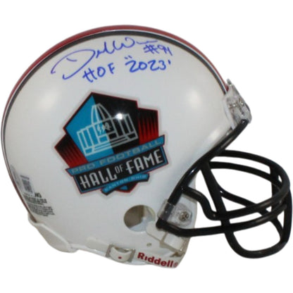 DeMarcus Ware Autographed Hall of Fame VSR4 Mini Helmet (HOF 23)