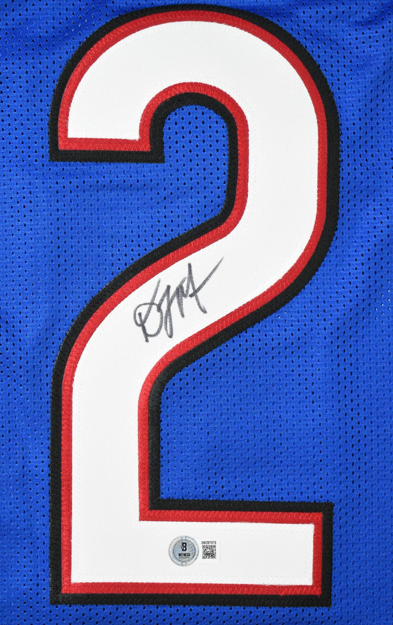 D.J. Moore Autographed Buffalo Bills Blue Custom Jersey