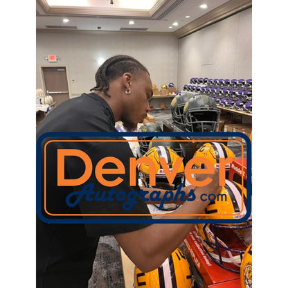 Justin Jefferson Signed LSU Tigers Full Size Helmet
