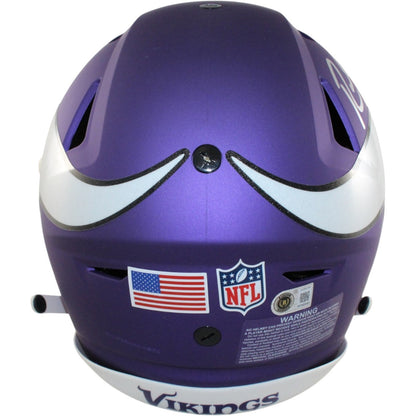 Randy Moss & Justin Jefferson Autographed Minnesota Vikings SpeedFlex Helmet