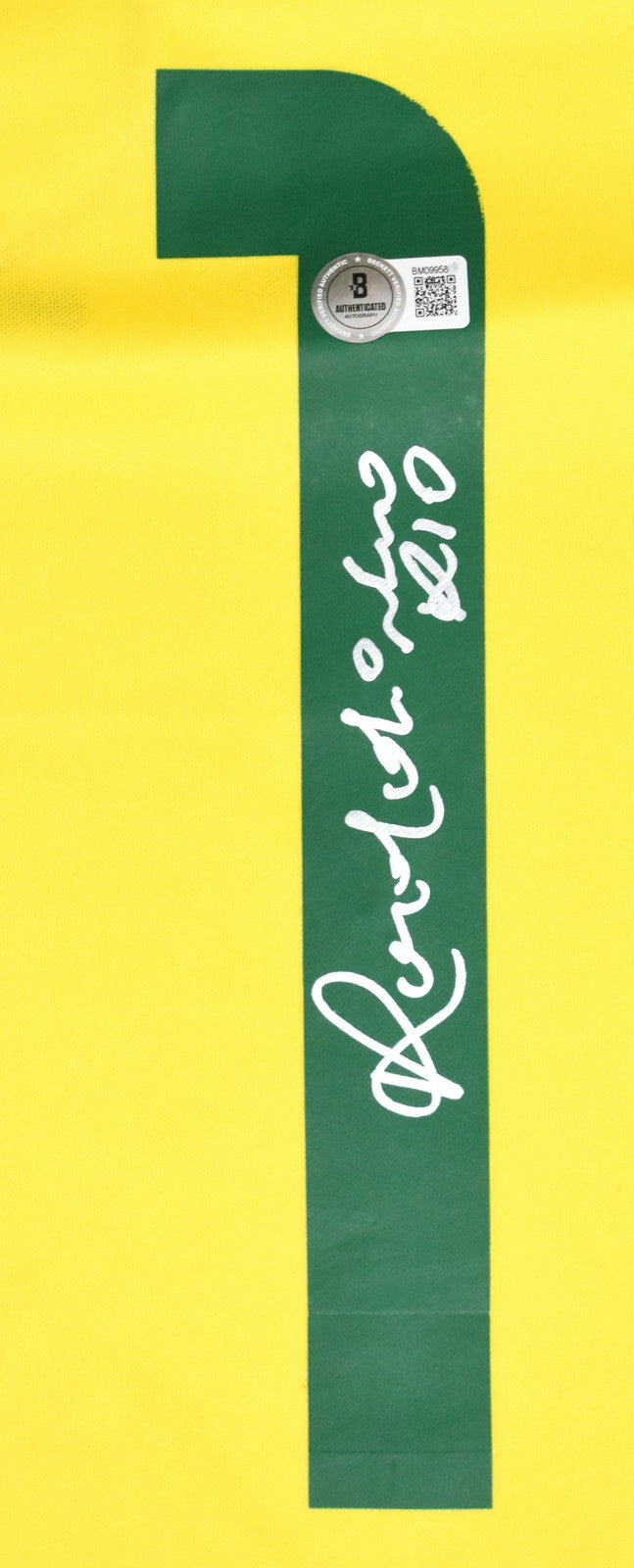 Ronaldinho Autographed Brazil National Team Home Jersey