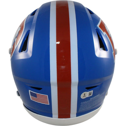 Bo Nix Denver Broncos Signed Full Size SpeedFlex Throwback Helmet