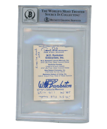 Tony Dorsett Autographed Ticket Stub Dallas Cowboys 11/27/1980 BAS