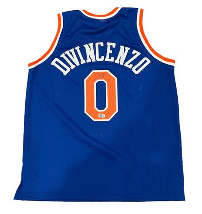 Donte DiVincenzo Signed New York Knicks Custom Jersey (Beckett COA)