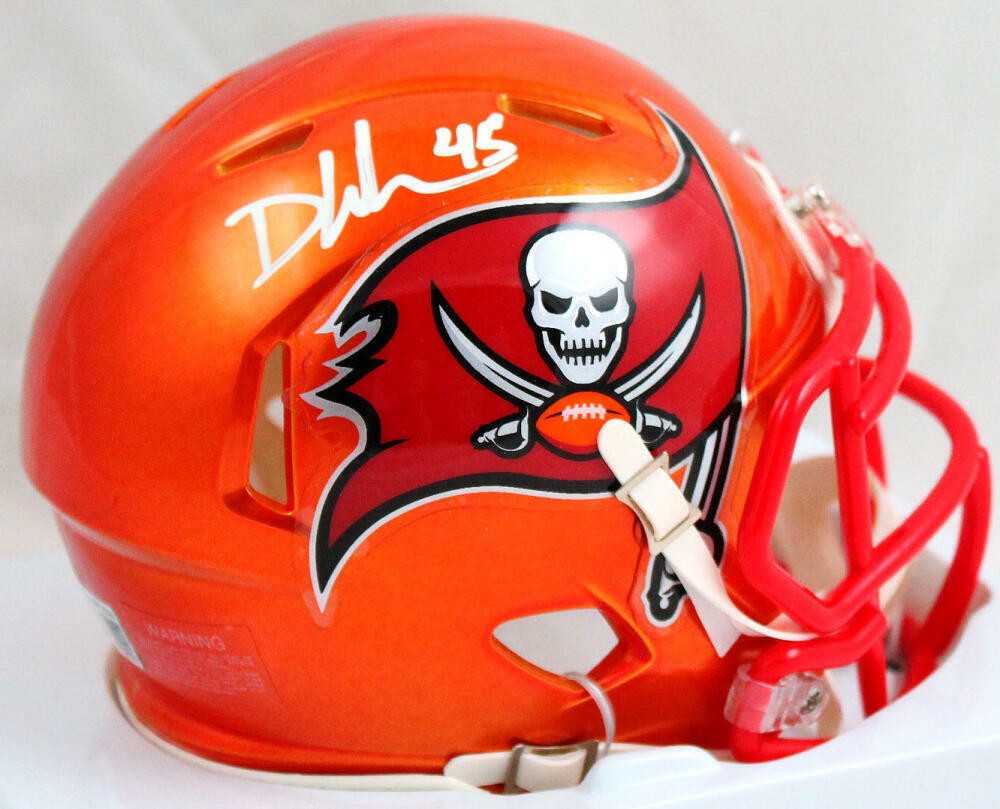 Devin White Signed Tampa Bay Buccaneers Flash Speed Mini Helmet