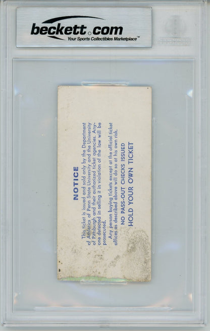 Tony Dorsett Signed Pittsburgh Panthers 1976 Heisman Slabbed Ticket