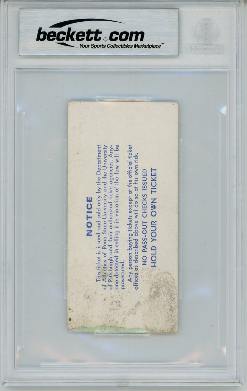 Tony Dorsett Signed Pittsburgh Panthers 1976 Heisman Slabbed Ticket