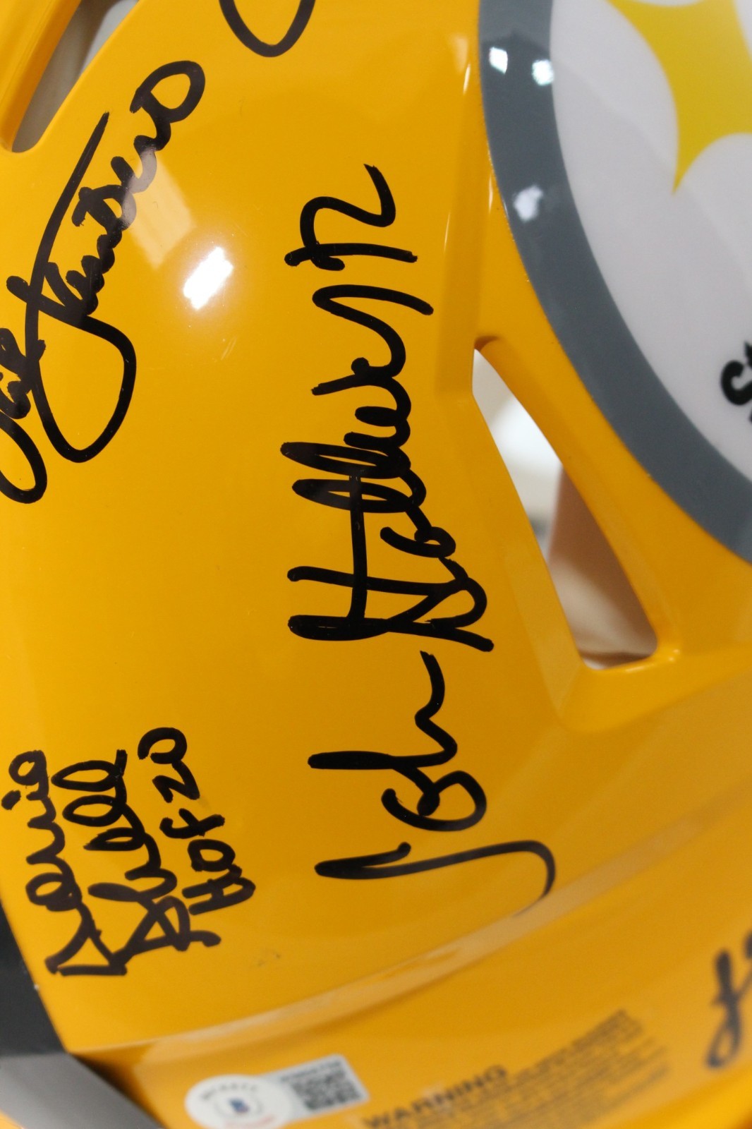 Franco Harris & Terry Bradshaw Multi-Signed Steelers HOF Full Size Helmet
