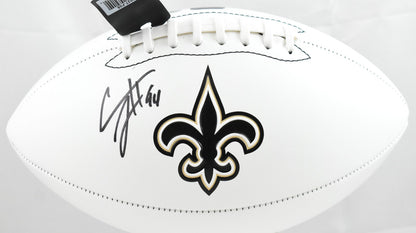Cam Jordan Autographed New Orleans Saints Logo Football