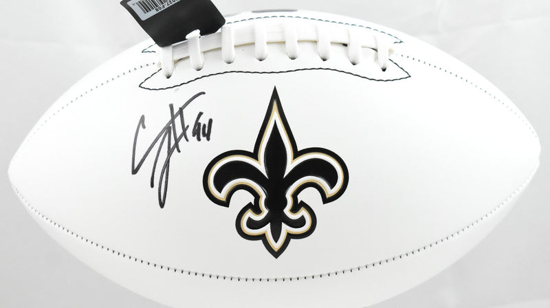 Cam Jordan Autographed New Orleans Saints Logo Football