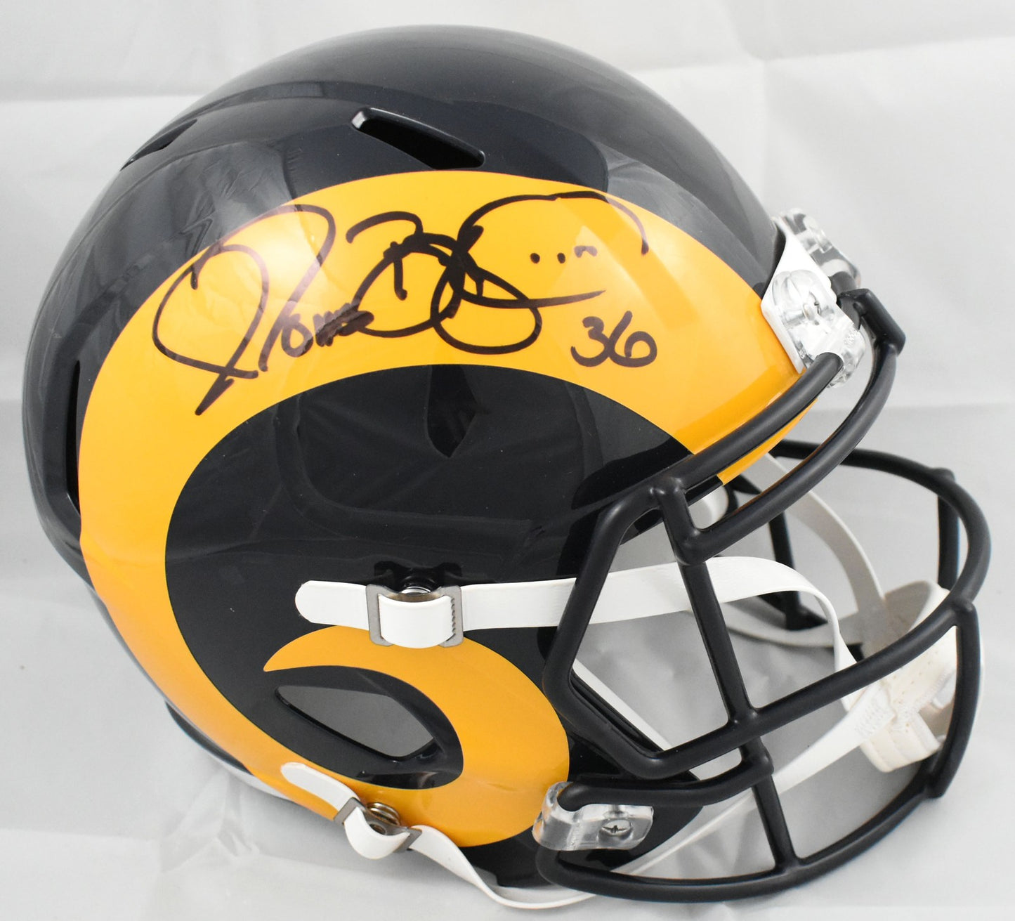 Jerome Bettis Autographed Los Angeles Rams Full Size Color Rush Helmet