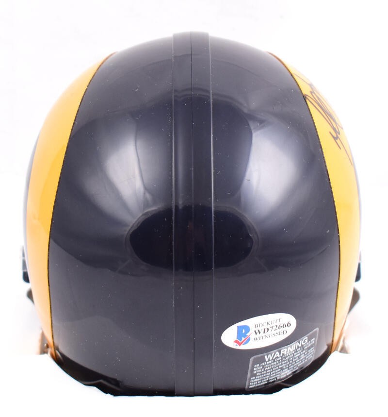 Marshall Faulk Signed St. Louis Rams Throwback Mini Helmet