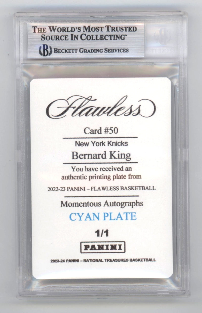 Bernard King Signed Panini Flawless 1/1 Printing Plate Card