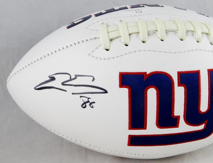 Evan Engram Autographed New York Giants Logo Football