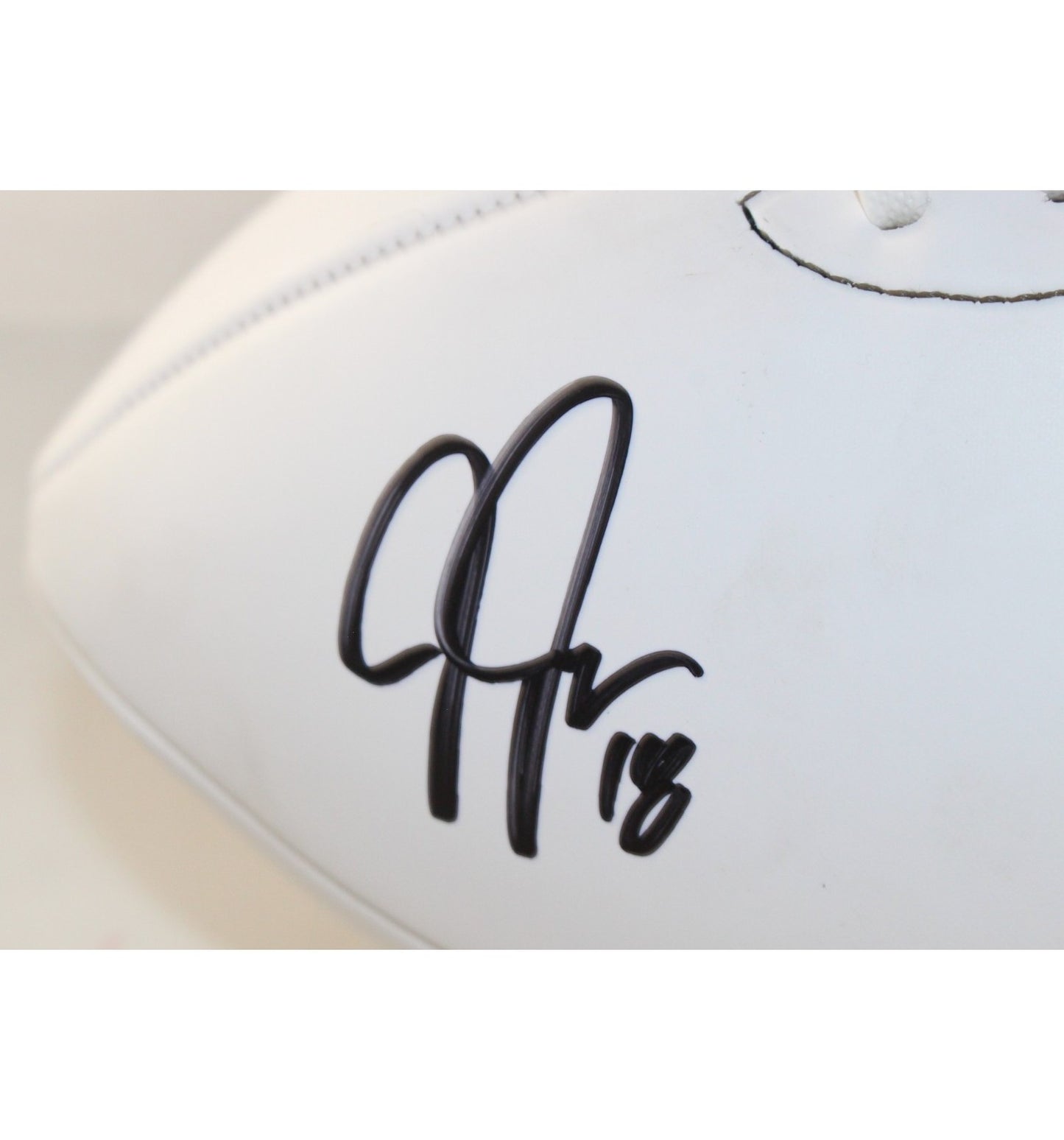 Justin Jefferson Autographed Minnesota Vikings Logo Football