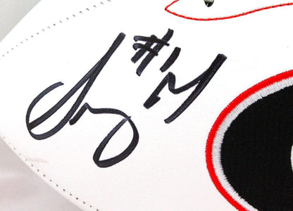 Roquan Smith & Sony Michel Signed Georgia Bulldogs Logo Football