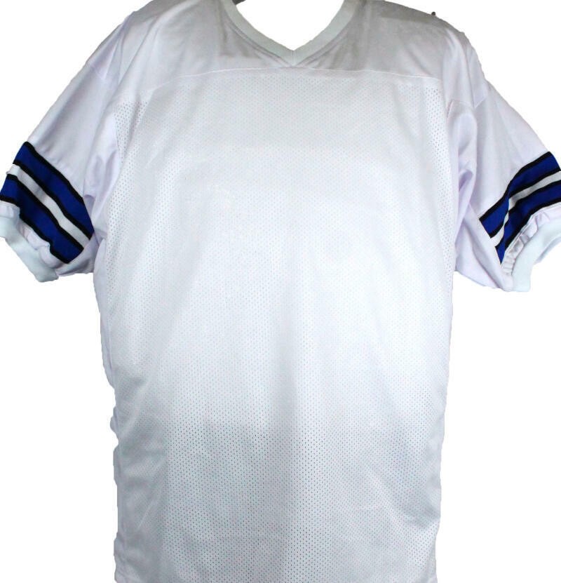 Roger Staubach & Drew Pearson Signed Dallas Cowboys Custom White Jersey