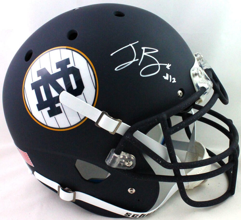 Ian Book Autographed Notre Dame Navy Full Size Authentic Helmet
