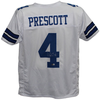 Dak Prescott Autographed Dallas Cowboys Custom Jersey (White)