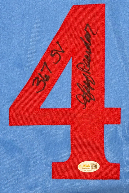 Jeff Reardon Montreal Expos Autographed Blue Custom Jersey (367 SV) JSA