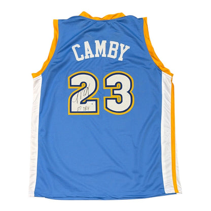 Marcus Camby Signed Denver Nuggets Custom Jersey - 07 DPOY Inscription