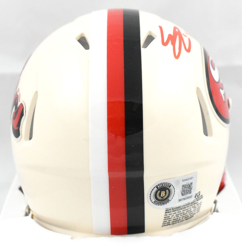 Eddie Pineiro Signed San Francisco 49ers Retro Speed Mini Helmet