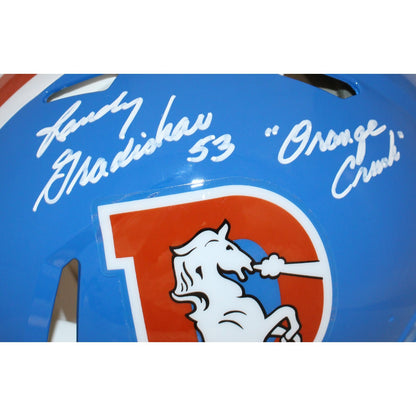 Randy Gradishar Signed Denver Broncos Authentic Helmet Orange Crush