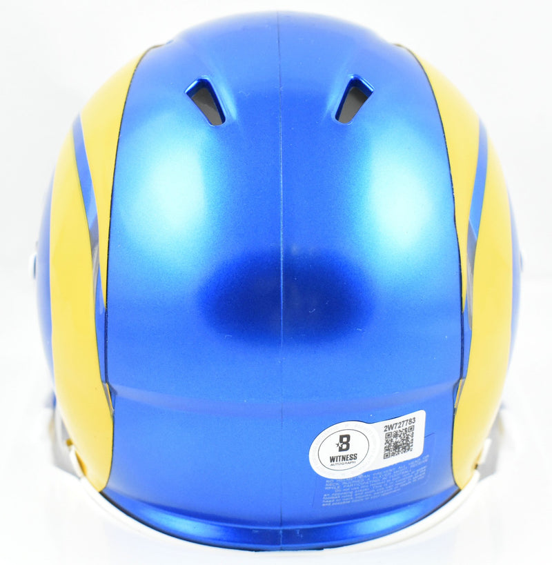 Jared Verse Signed Los Angeles Rams Speed Mini Helmet - Black